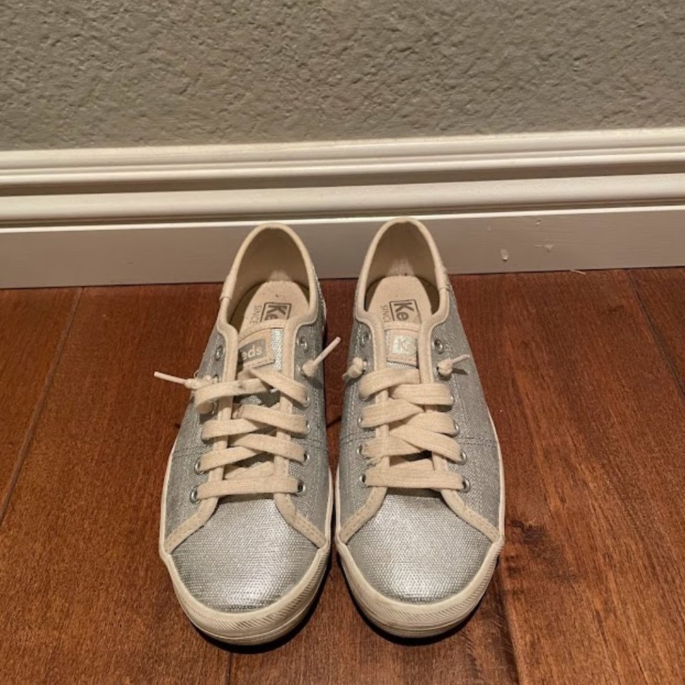 Keds silver sneakers size 5